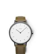 Corso Leather Silver-tone